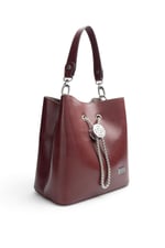 SP967 Kadın Çapraz Çanta Düz Cilt Bordo - Bordo SP967-M224