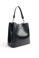 SP967 Kadın Çapraz Çanta Düz Cilt Siyah - Siyah SP967-M224