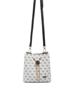 SP967 Kadın Çapraz Çanta Monogram Beyaz - Siyah SP967-M178