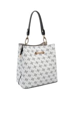 SP967 Kadın Çapraz Çanta Monogram Beyaz - Siyah SP967-M178