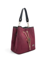 SP967 Kadın Çapraz Çanta Süet Bordo - Siyah SP967-M12