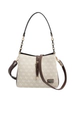 SP974 Kadın Omuz Çantası Monogram Taş-Kahve