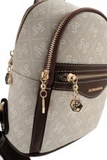 SP983 Kadın Sırt Çantası Monogram Taş - Kahve SP983-M178
