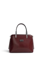 SP987 Kadın El Çantası Düz Cilt Bordo - Bordo SP987-M224