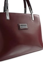 SP987 Kadın El Çantası Düz Cilt Bordo - Bordo SP987-M224