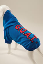 G.O.A.T Mavi Kapüşonlu Köpek Sweatshirt (9'lu) Set
