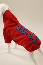 G.O.A.T Kırmızı Kapüşonlu Köpek Sweatshirt (9'lu) Set 