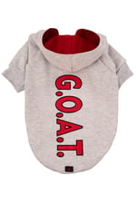 G.O.A.T Gri Kapüşonlu Köpek Sweatshirt (9'lu) Set  