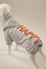 HAPPY Gri Kapüşonlu Köpek Sweatshirt (9'lu) Set