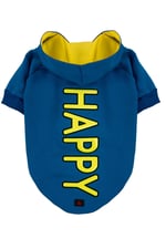 HAPPY Mavi Kapüşonlu Köpek Sweatshirt (9'lu) Set