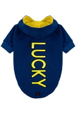 LUCKY Sax Mavi Kapüşonlu Köpek Sweatshirt (9'lu) Set