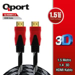 QPORT Q-HDMI1.5 1.5 METRE ALTIN UÇLU HDMI KABLO 1.4V