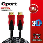 QPORT Q-HDMI10 10 METRE ALTIN UÇLU HDMI KABLO 1.4V