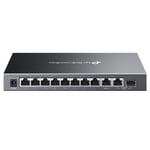 TP-LINK OMADA ES210GMP 10 PORT GIGABIT + 8-PORT POE+ YÖNETİLEBİLİR 123W POE METAL KASA SWITCH