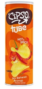Cipso Tube Acı Baharatlı Patates Cipsi 160gr