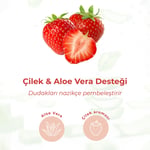 Bio AsiaBio Asia Çilek & Aloe Vera Lip Balm – Besleyici, Tatlı Aromalı Yoğun Dudak Nemlendiricisi (Pembe Renkli)