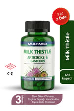 MultimedMilk Thistle – Deve Dikeni + Enginar + Karahindiba – Karaciğer Yenileyici Formül – 120 Kapsül