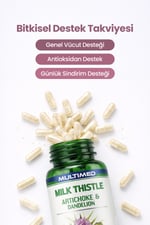 MultimedMilk Thistle – Deve Dikeni + Enginar + Karahindiba – Karaciğer Yenileyici Formül – 120 Kapsül