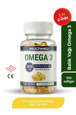 MultimedMultimed Omega 3 Balık Yağı 1000 mg – Kalp & Beyin Sağlığı İçin Yüksek Saflık – 100 Softgel (Şeffaf Şişe)