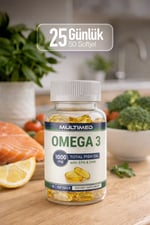 MultimedMultimed Omega 3 Balık Yağı 1000 mg – Günlük Direnç Destek – 50 Softgel (Şeffaf Şişe)