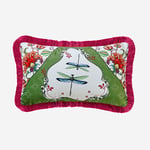 Allure Yusufçuk Desenli Kadife Yastık 30*50 Cm - Yeşil CATAL3050PLBT