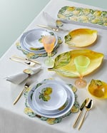 Amalfi Limon Kabartmalı Beyaz Tabak 23 cm