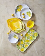 Amalfi Limon Kabartmalı Beyaz Tabak 23 cm