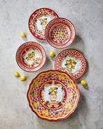Capri Kırmızı Limon Buketi Kase 20cm