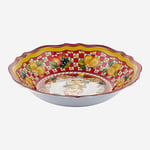 Kırmızı Vazo Desenli Servis Kasesi 35Cm CAMC2084RD1