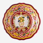 Kırmızı Vazo Desenli Servis Kasesi 35Cm CAMC2084RD1