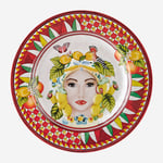 Kırmızı Yüz Desenli Yemek Tabağı 28Cm CAMC1080RD3