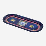 La Felicita 37 cm Oval Kahve Sunum Metal Tepsi - mavi limonlu