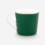 Love Birds Koyu Yeşil Madalyon Desenli Küçük Mug 150 ml