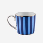 Mavi Çizgili Madalyon Desenli Küçük Mug 150 Ml - Yeni 51002606