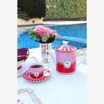 Pip Studio Kırmızı Pembe Porselen Demlik 1300 Ml 51005004
