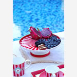 Pip Studio Kırmızı Pembe Porselen Kek Standı 24 Cm 51018114