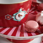 Pip Studio Kırmızı Pembe Porselen Kek Standı 24 Cm 51018114