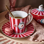 Pip Studio Kırmızı Pembe Porselen Pasta Tabağı 17 Cm 51001238