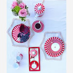 Pip Studio Kırmızı Pembe Porselen Pasta Tabağı 17 Cm 51001238