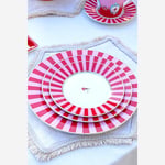 Pip Studio Kırmızı Pembe Porselen Pasta Tabağı 17 Cm 51001238