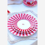 Pip Studio Kırmızı Pembe Porselen Yemek Tabağı 26,5 Cm 51001022
