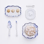 Pip Studio Mavi Beyaz Porselen Kek Standı 24 Cm 51010013