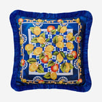 PORTOFINO LACİVERT LİMONLU BAHÇE YASTIK 45*45 CM