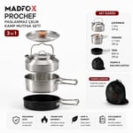 Madfox ProChef 3IN1 Paslanmaz Çelik Kamp Mutfak Seti