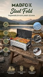 Madfox SteelFold Paslanmaz Çelik Katlanabilir Mangal
