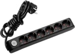Viko Multi-Let Altılı Grup Priz Anahtarlı Topraklı 2 Metre Siyah (Çocuk Korumalı) 90137602