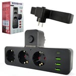 Winnboss 2.1A 4*USB Termal Akım Korumalı Makaralı 3lü Priz 3397