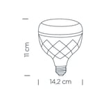 ZMR Led Ampul Kristal Camlı 40W E27 Beyaz Işık 6500K