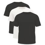 Oversize Bisiklet Yaka Tişört Yumuşak Nefes Alabilen Kumaş 3'lü Set
