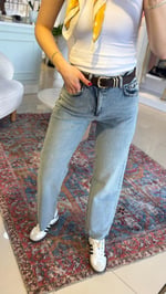 Kemerli Kar Yıkama Jean 